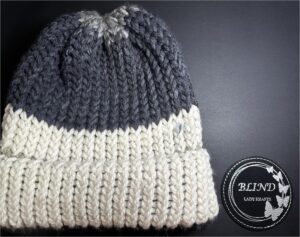 Adult Gray and Cream Hat